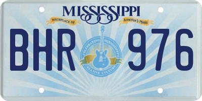 MS license plate BHR976