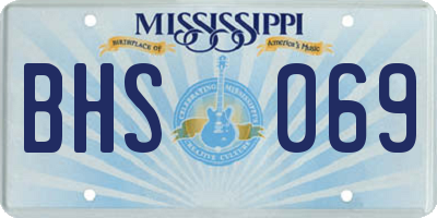 MS license plate BHS069