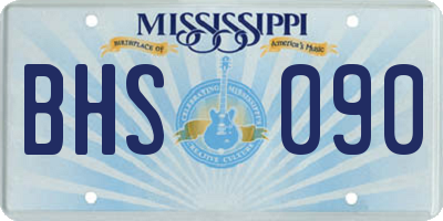 MS license plate BHS090