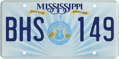MS license plate BHS149