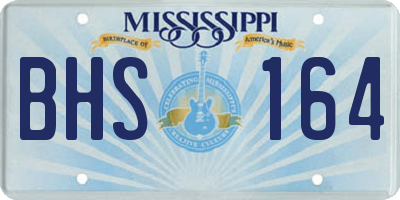 MS license plate BHS164