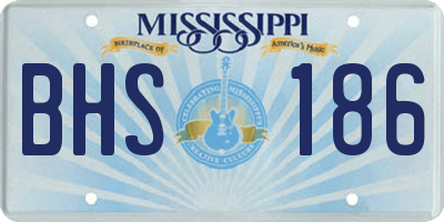 MS license plate BHS186