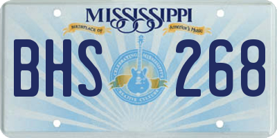 MS license plate BHS268