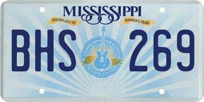 MS license plate BHS269