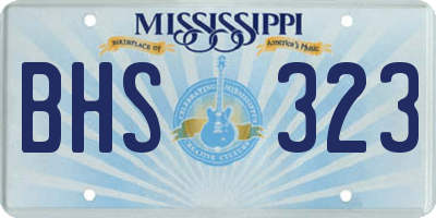 MS license plate BHS323