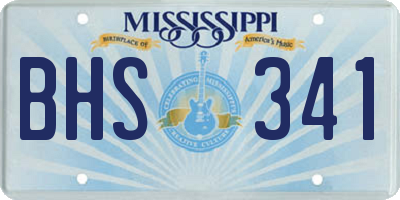MS license plate BHS341