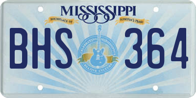 MS license plate BHS364