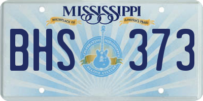 MS license plate BHS373