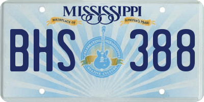 MS license plate BHS388