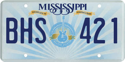 MS license plate BHS421