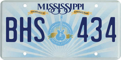 MS license plate BHS434