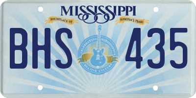 MS license plate BHS435
