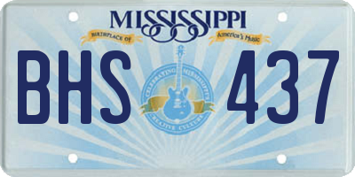 MS license plate BHS437