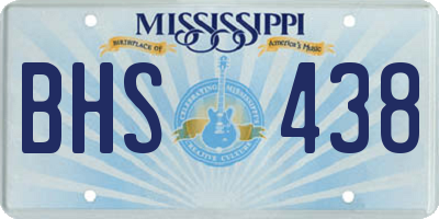 MS license plate BHS438