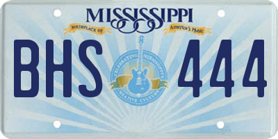 MS license plate BHS444