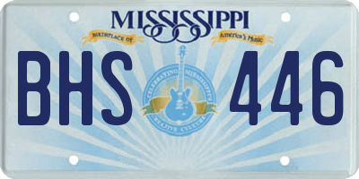 MS license plate BHS446