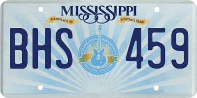 MS license plate BHS459