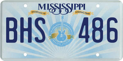 MS license plate BHS486