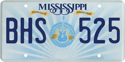 MS license plate BHS525