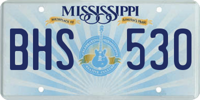 MS license plate BHS530