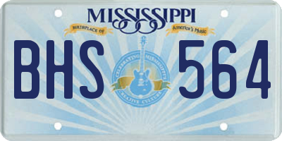 MS license plate BHS564