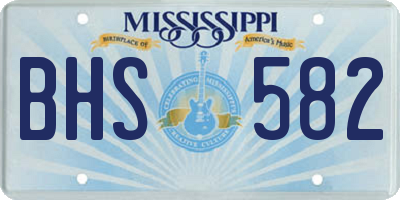 MS license plate BHS582