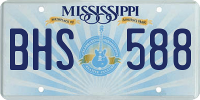 MS license plate BHS588