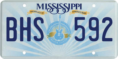 MS license plate BHS592