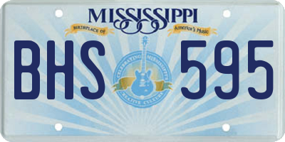 MS license plate BHS595