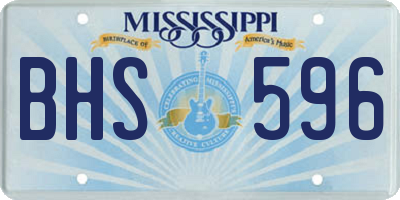 MS license plate BHS596