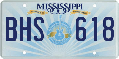MS license plate BHS618
