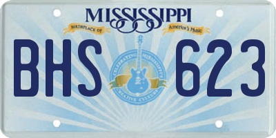 MS license plate BHS623