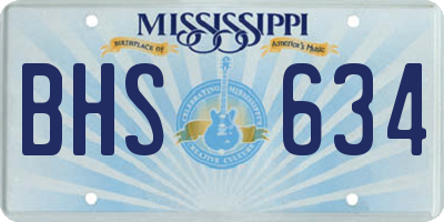 MS license plate BHS634
