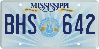 MS license plate BHS642