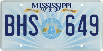 MS license plate BHS649