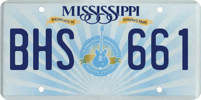 MS license plate BHS661
