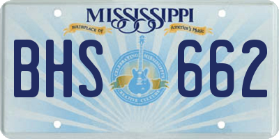 MS license plate BHS662