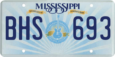 MS license plate BHS693