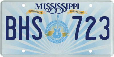 MS license plate BHS723