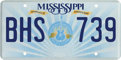 MS license plate BHS739