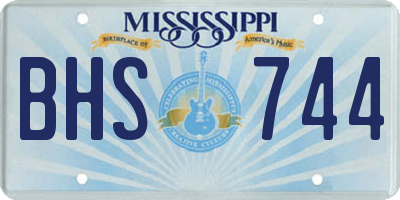 MS license plate BHS744