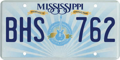 MS license plate BHS762