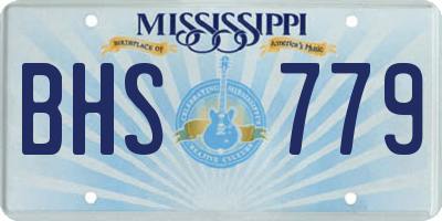 MS license plate BHS779