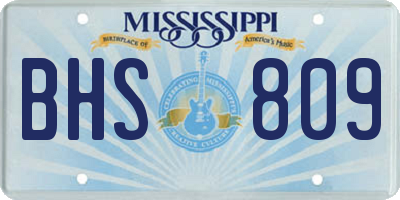 MS license plate BHS809