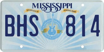 MS license plate BHS814