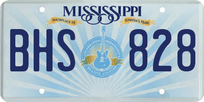 MS license plate BHS828