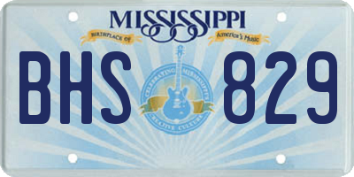 MS license plate BHS829