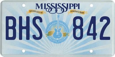 MS license plate BHS842
