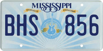 MS license plate BHS856