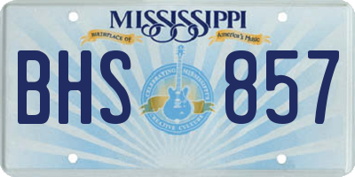 MS license plate BHS857